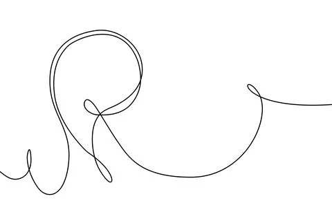 Speech bubble continuous line drawing. Black isolated linear Stock Illustration