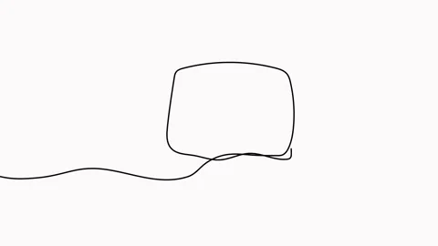 Speech bubble continuous one line drawing animation. Stock Footage 302090882