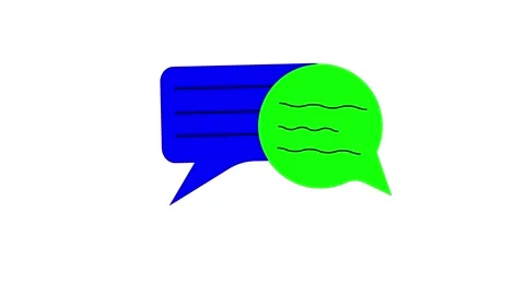 Speech bubble conversation icon with text lines Stock Footage 333782261