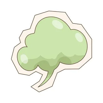 Speech bubble cutout Stock Illustration