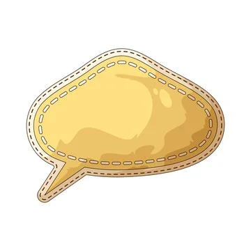 Speech bubble cutout illustration Stock Illustration