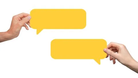 Speech bubble design for communication. shape with message, thought, and 스톡 사진