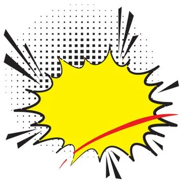 Speech bubble design on halftone background. For comic book and manga Illustrazione stock