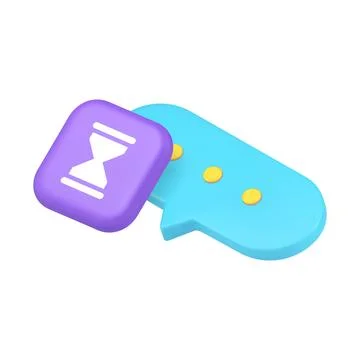 Speech bubble dialogue chat typing time counting message deadline countdown.. 스톡 일러스트