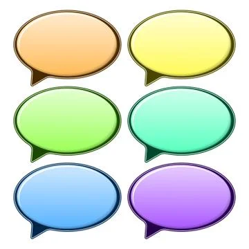 Speech bubble in different color Stock Illustration