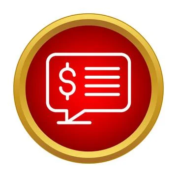 Speech bubble with dollar sign and text lines Stock Illustration