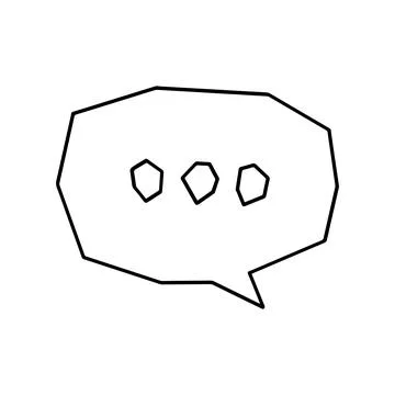 Speech bubble doodle hand drawn vector illustration Stock Illustration