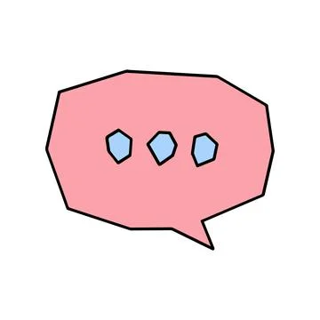 Speech bubble doodle hand drawn vector illustration Stock Illustration