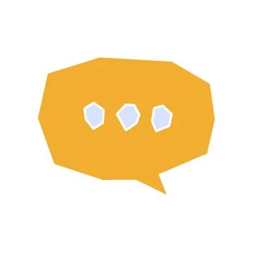 Speech bubble doodle hand drawn vector illustration Stock Illustration