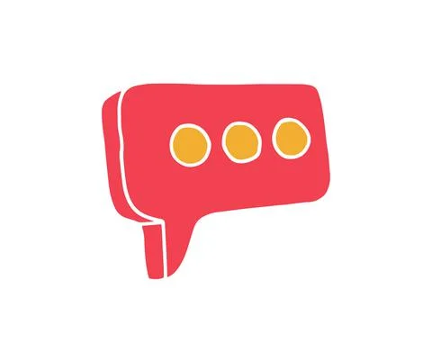 Speech bubble doodle hand drawn vector illustration Illustrazione stock