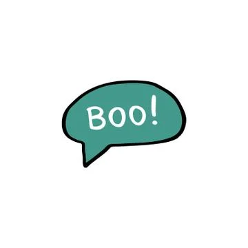 Speech bubble doodle icon, vector illustration Stock Illustration