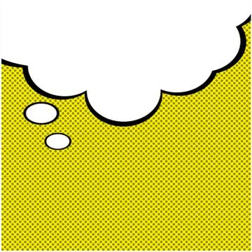 Speech bubble on dot background. Stock Illustration