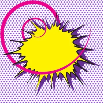 Speech bubble on dotted background. For comic book and manga. Text banner Stock-Illustration