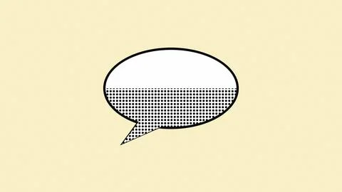 Speech bubble with dotted pattern inside minimalist design 库存插图
