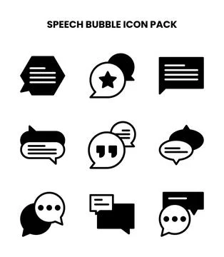 Speech Bubble DuoTone Icons Pack 库存插图