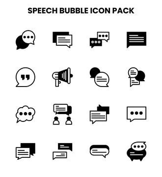 Speech Bubble DuoTone Icons Pack Ilustración de archivo