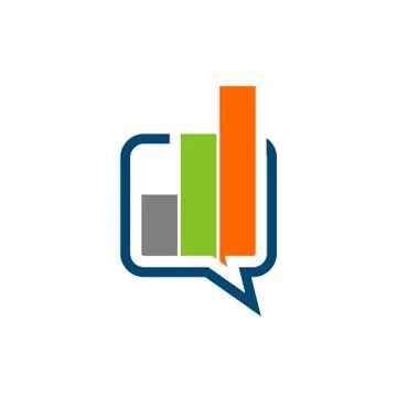 Speech Bubble Economy Talking Logo Template Illustration Design. EPS 10. Stock Illustration