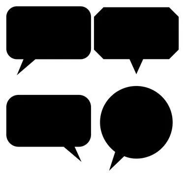 Speech Bubble Element, Chat Box Vector Design Stock Illustration