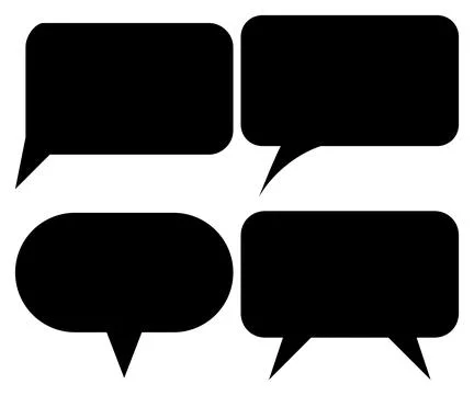 Speech Bubble Element, Chat Box Illustrazione stock