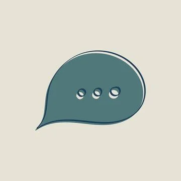 Speech bubble with ellipses. Chat, conversation, dialogue icon. Social network Stock Illustration