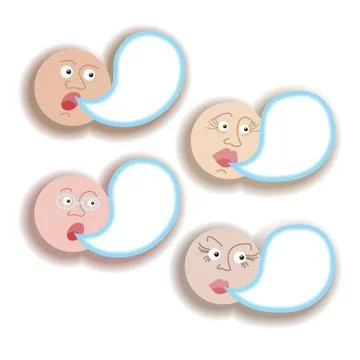 Speech bubble emoticon Stock Illustration