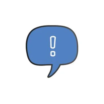 Speech bubble with exclamation mark. attention sign icon. Hazard warning symb Stock Illustration