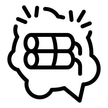 Speech bubble exploding with dynamite for angry communication Illustrazione stock