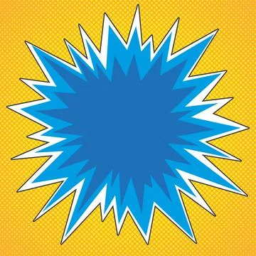 Speech bubble explosion in comic style. Vector illustration Illustrazione stock