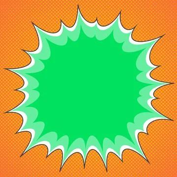 Speech bubble explosion in comic style. Vector illustration Illustrazione stock