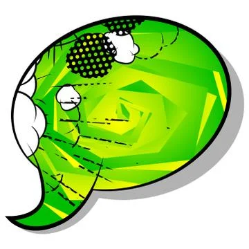 Speech bubble filled with comic book background. Stock Illustration