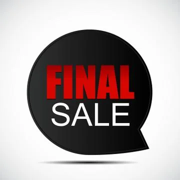 Speech Bubble Final Sale Label Illustration Stock Illustration