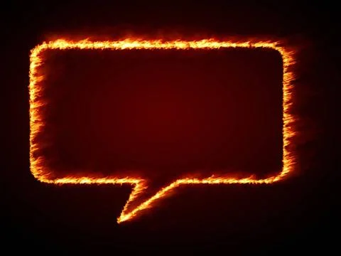 Speech bubble flames An image of a nice speech bubble flames Copyright: xZ... Stock Photos