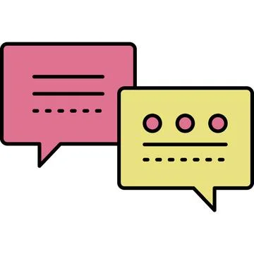 Speech bubble flat chat message vector icon 스톡 일러스트