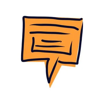 Speech bubble in flat design. Online message feedback for podcast show. Vec.. Illustrazione stock