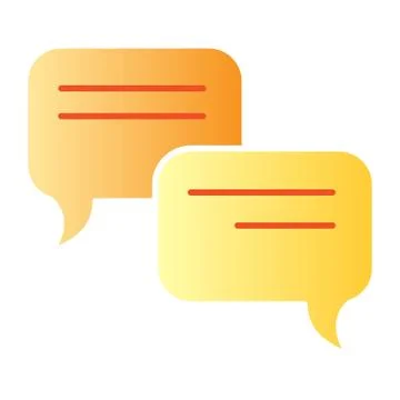 Speech bubble flat icon. Communication color icons in trendy flat style. Chat Stock Illustration
