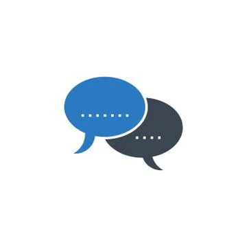 Speech Bubble Flat related vector glyph icon. Illustrazione stock