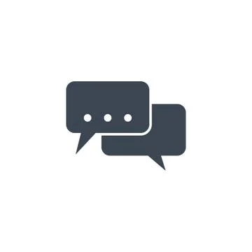 Speech Bubble Flat related vector glyph icon. Illustrazione stock