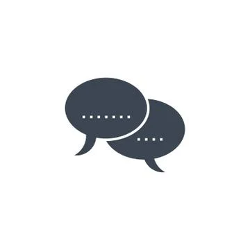 Speech Bubble Flat related vector glyph icon. Stock Illustration