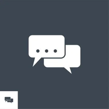 Speech Bubble Flat related vector glyph icon. Illustrazione stock