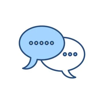 Speech Bubble Flat related vector icon Illustrazione stock