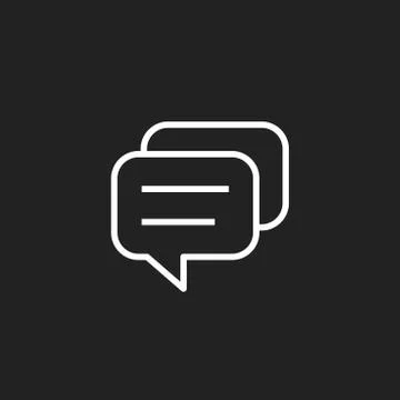 Speech bubble flat vector icon. Discussion dialog logo illustration. Business Stock Illustration
