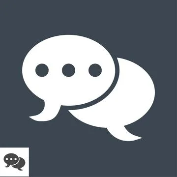 Speech Bubble Flat Vector Icon Stock Illustration