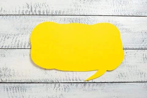 Speech Bubble On Floor With Important Information Written In. Dialogue Balloon Stock Photos