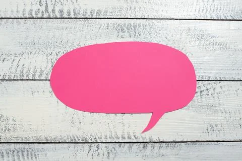 Speech Bubble On Floor With Important Information Written In. Dialogue Balloon Stock Photos