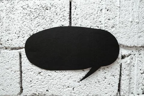 Speech Bubble On Floor With Important Information Written In. Dialogue Balloon Stock Photos