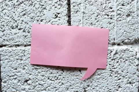 Speech Bubble On Floor With Important Information Written In. Dialogue Balloon Stock Photos