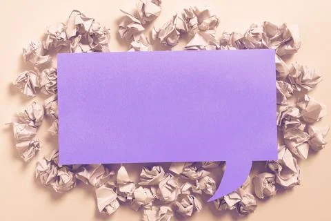 Speech Bubble On Floor With Important Information Written In. Dialogue Balloon Stock Photos