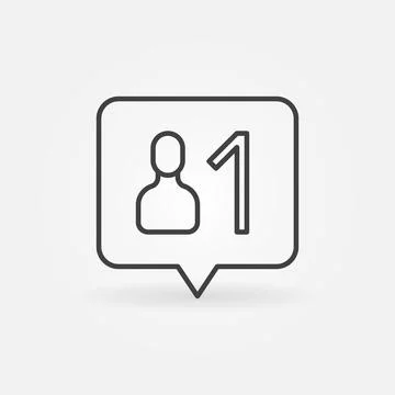 Speech Bubble with Followers vector Notification icon Stock Illustration