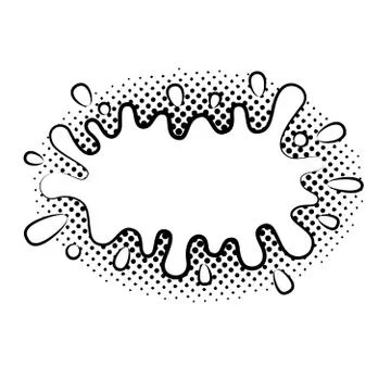 Speech bubble in the form of blots vector flat isolated Stock Illustration