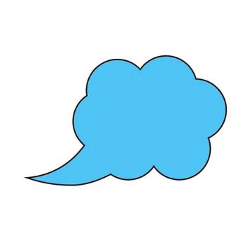 Speech bubble in the form of a cloud. Decorative abstract geometric element. Stock Illustration